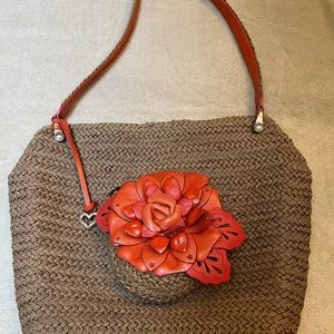 Brighton jute and leather summer bag